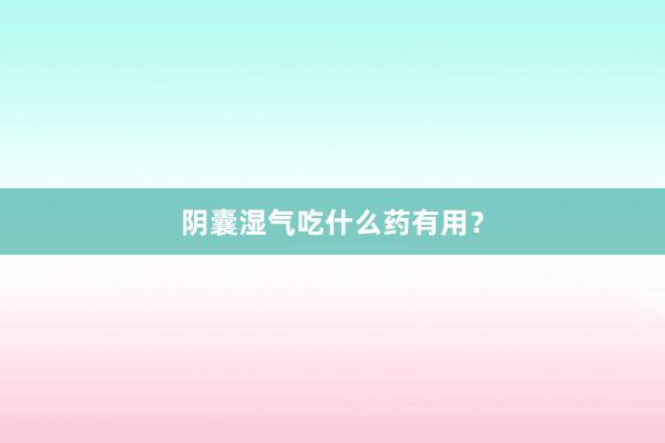 阴囊湿气吃什么药有用？