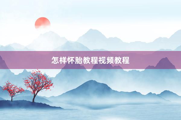 怎样怀胎教程视频教程
