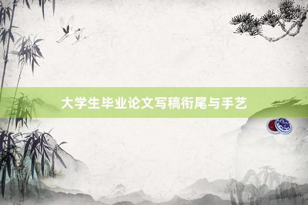 大学生毕业论文写稿衔尾与手艺